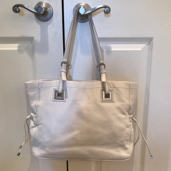 Calvin Klein Handbags - Calvin Klein White Leather Small Tote Bag